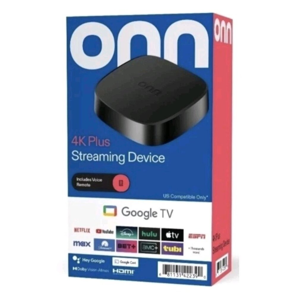 ONN 4K PLUS Google TV Streaming Device (2026) 4K UHD, Dolby Vision / Atmos (2D1)